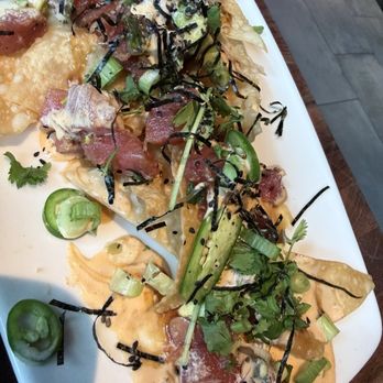Yard House - Ahi tuna Poke Nachos - New American Near Me - Palm Beach Gardens, Florida Yard House - Ahi tuna Poke Nachos - New American Near Me - Palm Beach Gardens, Florida