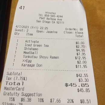 Hinotez - Japanese Near Me - San Diego, California