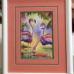 Picture Faming by M.E - Ellen Negley flamingos