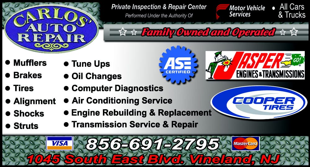 CARLOS’ AUTO REPAIR Updated October 2024 1045 SE Blvd, Vineland, New Jersey Auto Repair