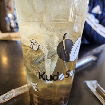 Kudo Society Cafe - Large milk oolong with boba - Coffee & Tea Near Me - Teaneck, New Jersey