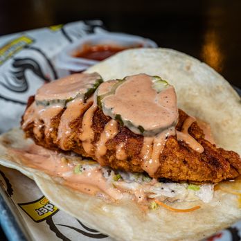 Nash + Tender Lodi - a fish taco on a tortilla - American Near Me - Lodi, California