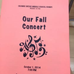 Orange Grove Middle School - Fall music concert. 6 & 7 grade band.