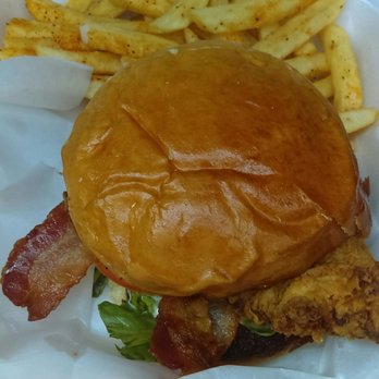 Lebowski's Grill - Chicken Bacon Ranch  Check out the bun game! - Burgers Near Me - Austin, Texas