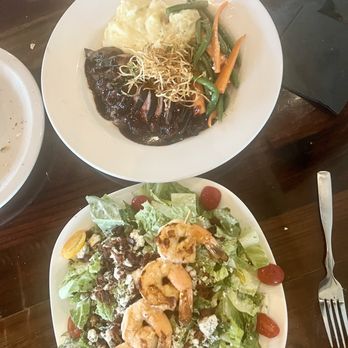 The Pony and The Boat - Duck and Salad with shrimp - Comfort Food Near Me - Kitty Hawk, North Carolina The Pony and The Boat - Duck and Salad with shrimp - Comfort Food Near Me - Kitty Hawk, North Carolina