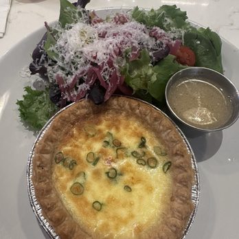 Neighbor - Brunch quiche. Mushroom scallion with a lovely side salad. - Comfort Food Near Me - Richmond, Virginia Neighbor - Brunch quiche. Mushroom scallion with a lovely side salad. - Comfort Food Near Me - Richmond, Virginia