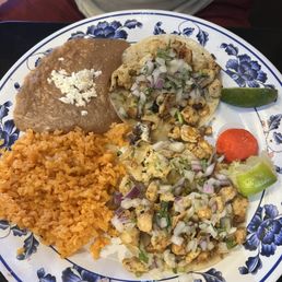 Chicken taco plate Chicken taco plate