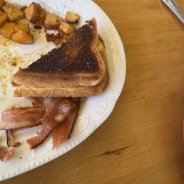 Served burnt toast! Chef and server should have known better than to serve... Served burnt toast! Chef and server should have known better than to serve...