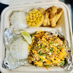 Isla chibugan - Sisig and lumpia combo plate