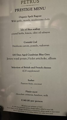 Menu photo 3 Petrus London, XGL