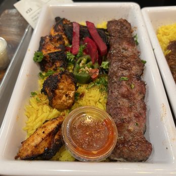 Mazra - Double Kebab Plate - Middle Eastern Near Me - San Bruno, California Mazra - Double Kebab Plate - Middle Eastern Near Me - San Bruno, California