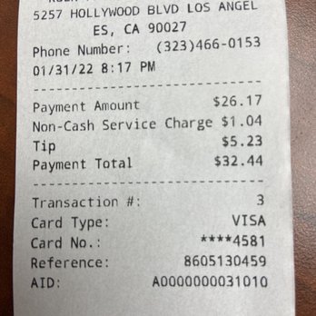 Ruen Pair - 2 items plus tax plus 3.99% credit card fee plus 25% default tips. $32.44 in total. - Thai Near Me - Los Angeles, California