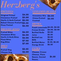 Grandma Herzberg's Pretzel & Lemonade - Menu