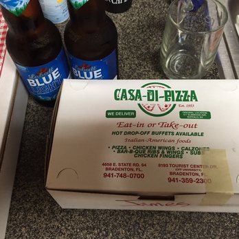 Casa Di Pizza - Box of pizza and two labatts! - Chicken Wings Near Me - Bradenton, Florida Casa Di Pizza - Box of pizza and two labatts! - Chicken Wings Near Me - Bradenton, Florida