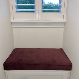 My daughter's dormer seat. She loves the comfy cushion for reading.