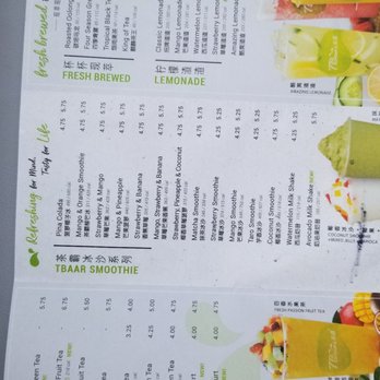 Tbaar Cafe Oakleaf - Menu - Cafes Near Me - Jacksonville, Florida
