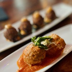STK Steakhouse - Wagyu Meatballs, Crab & Corn Fritters