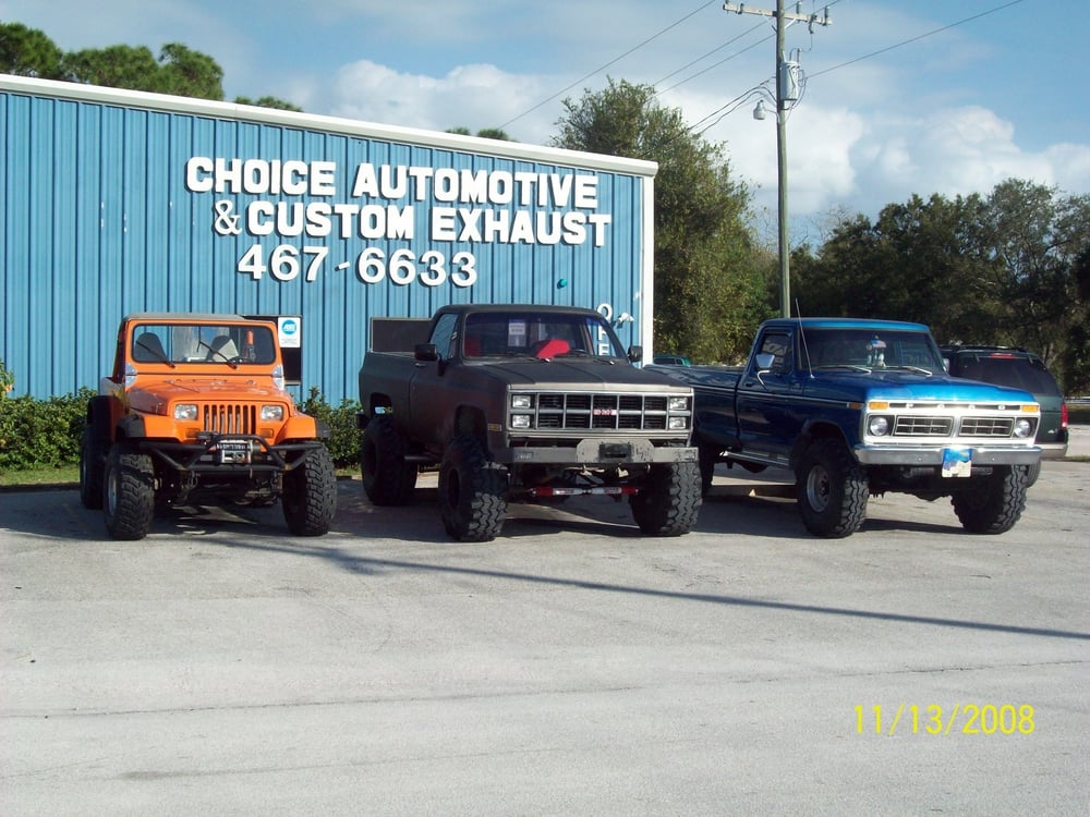 CHOICE AUTOMOTIVE & CUSTOM EXHAUST Updated August 2024 704 NE 2nd Ave, Okeechobee, Florida