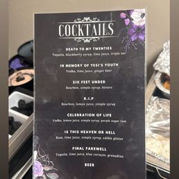 Personalized cocktail menu Personalized cocktail menu
