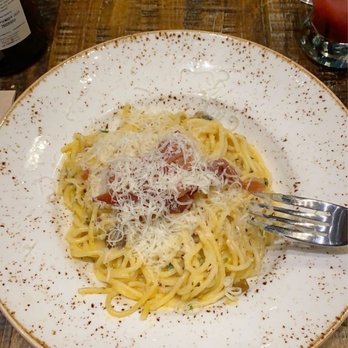 Zizzi - Spaghetti Chorizo Carbonara - Italian Near Me - Victoria, LND Zizzi - Spaghetti Chorizo Carbonara - Italian Near Me - Victoria, LND
