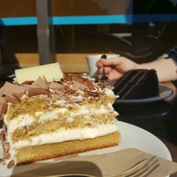 Cake and coffee with friends is always a good sort of naughty treat.