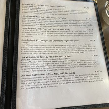 Zephyr Wine Bar - Menu page 3 - Wine Bars Near Me - Reno, Nevada