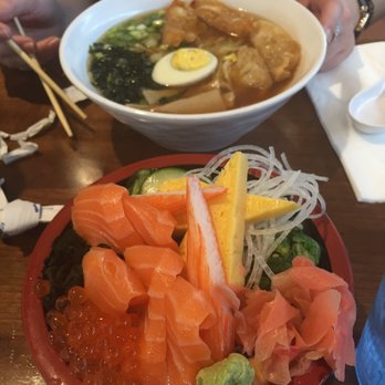 Sora - Gyoza ramen and salmon chirashi bowl - Sushi Bars Near Me - Detroit, Michigan