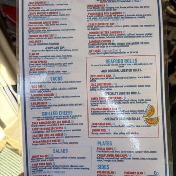 The Canteen - Menu (9/2026) - Seafood Near Me - Provincetown, Massachusetts The Canteen - Menu (9/2026) - Seafood Near Me - Provincetown, Massachusetts