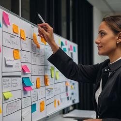 Backoffice Consulted - A team brainstorms solutions with vibrant energy, highlighting innovation and meticulous planning.