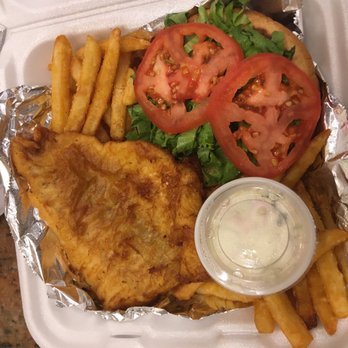 Mango Mango's Caribbean Grill & Bar - Mango Fried Fish sandwich(to go) - Caribbean Near Me - Saint Augustine Beach, Florida