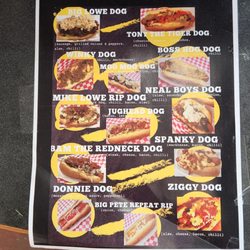 Dag On Country Store - Hot Dog Menu