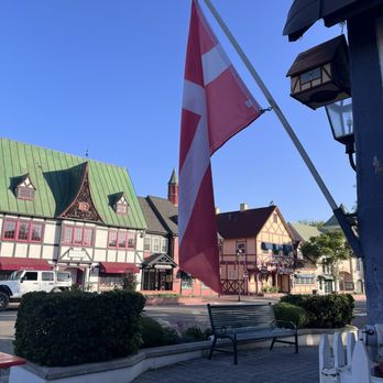 Birkholm's Bakery & Cafe - Morning view from outdoor seating - Bakeries Near Me - Solvang, California