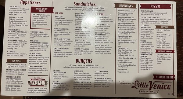 Menu photo 2 Little Venice Restaurant Binghamton, NY Menu photo 2 Little Venice Restaurant Binghamton, NY