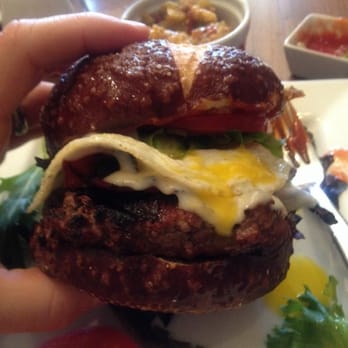 Café Muse - Hamburger with a fried egg - Breakfast & Brunch Near Me - Royal Oak, Michigan