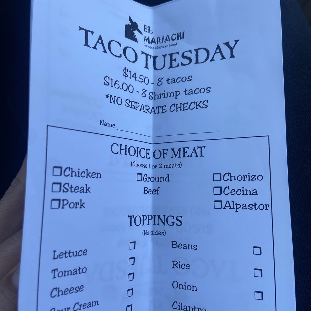 El Mariachi - Taco Tuesday deal - Mexican Near Me - Doylestown, Pennsylvania El Mariachi - Taco Tuesday deal - Mexican Near Me - Doylestown, Pennsylvania