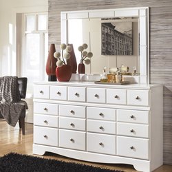 Comfort Zone Mattress - Ashley dresser available in white and black