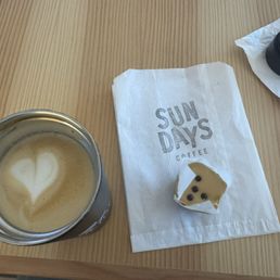 Delicious latte and salted caramel mini cupcake (flavors are seasonal, this has been my favorite though).