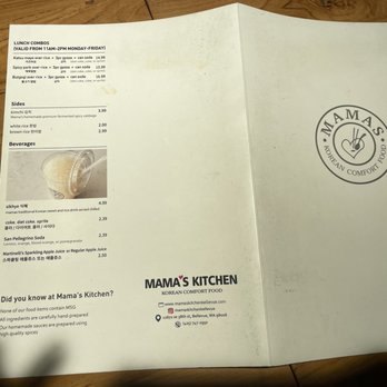 Mama's Kitchen - Menu 11/16 - Korean Near Me - Bellevue, Washington Mama's Kitchen - Menu 11/16 - Korean Near Me - Bellevue, Washington