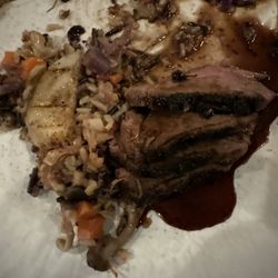 Ember & Cork - The duck with pear and rice. Sorry it's half eaten. It just smelled too good to take a picture of it before I started eating.