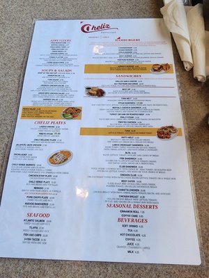 Menu photo 1 Cheliz San Bernardino, CA