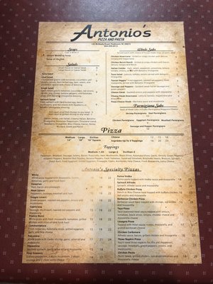 Menu photo 2 Antonio's Pizza & Pasta Wilmington, NC Menu photo 2 Antonio's Pizza & Pasta Wilmington, NC
