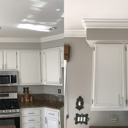Bennett Builders - The completed cabinet refinishing job.