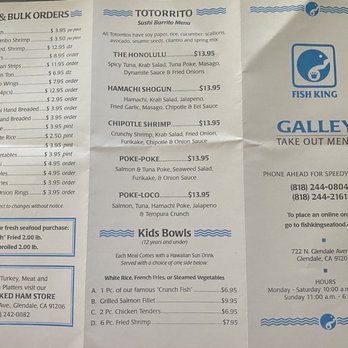 Fish King - Menu - Seafood Markets Near Me - Glendale, California Fish King - Menu - Seafood Markets Near Me - Glendale, California