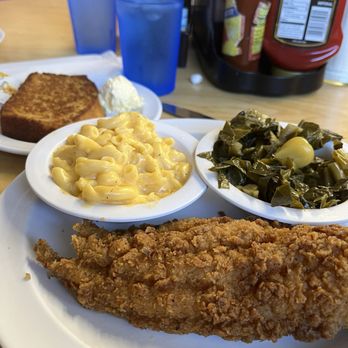The Serving Spoon - Fried catfish, Mac n cheese, greens, and grilled cornbread. - Breakfast & Brunch Near Me - Inglewood, California The Serving Spoon - Fried catfish, Mac n cheese, greens, and grilled cornbread. - Breakfast & Brunch Near Me - Inglewood, California