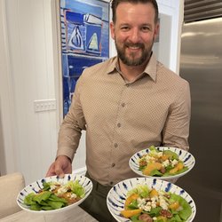 Chef Anna Masteller - Side kick Ross in action