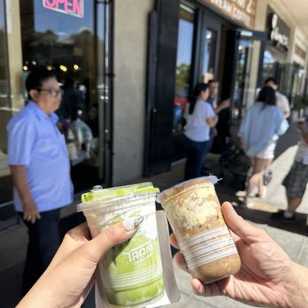 Tram Cream Coffee 2 - Matcha Latte w/ salted cream and Egg Coffee - Coffee & Tea Near Me - San Jose, California