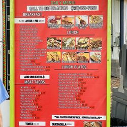 Mi Familia Taco Shop - Menu