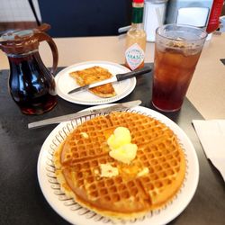 Waffle House - Chicken and waffles with sweet tea