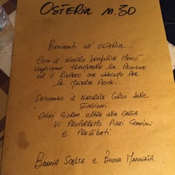 Cooking Osteria N. 30 - Un menù onesto