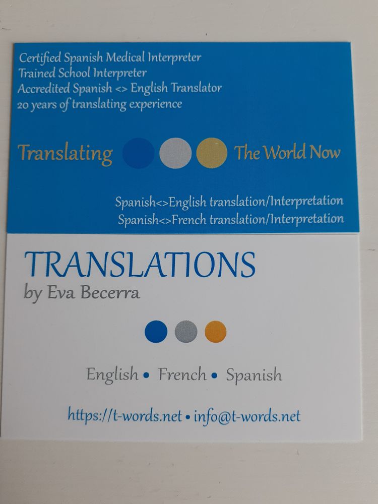 TRANSLATIONS BY EVA BECERRA Updated May 2024 Request a Quote